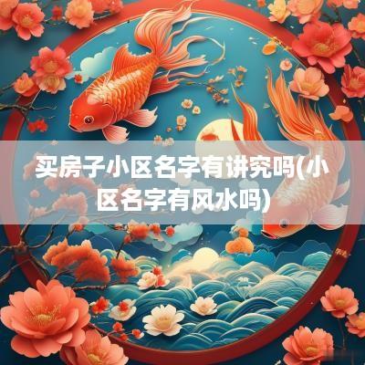 买房子小区名字有讲究吗(小区名字有风水吗)