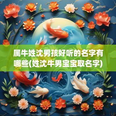 属牛姓沈男孩好听的名字有哪些(姓沈牛男宝宝取名字)