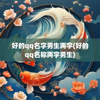 好的qq名字男生两字(好的qq名称两字男生)