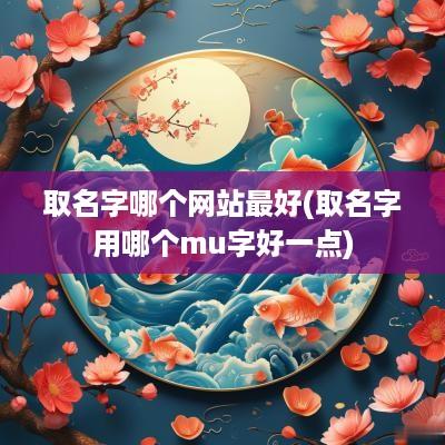 取名字哪个网站最好(取名字用哪个mu字好一点)