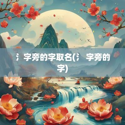 氵字旁的字取名(氵 字旁的字)
