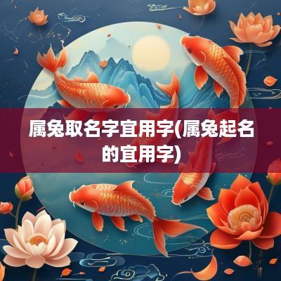 属兔取名字宜用字(属兔起名的宜用字)