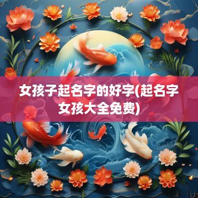 女孩子起名字的好字(起名字女孩大全免费)