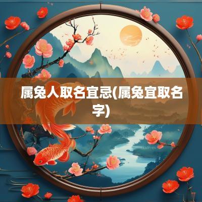 属兔人取名宜忌(属兔宜取名字)