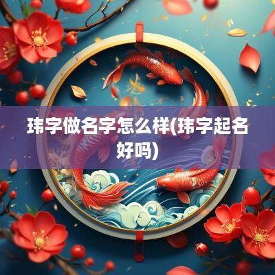 玮字做名字怎么样(玮字起名好吗)