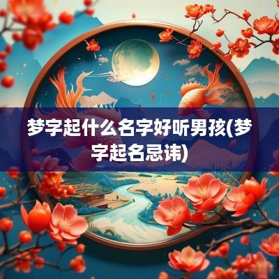 梦字起什么名字好听男孩(梦字起名忌讳)