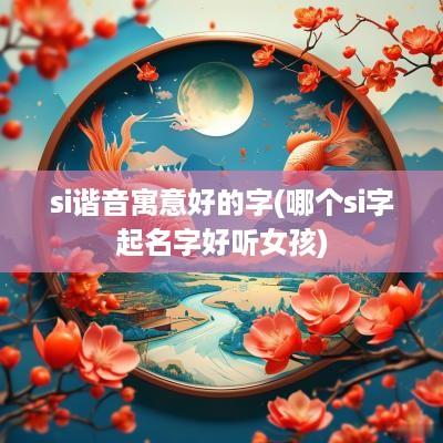 si谐音寓意好的字(哪个si字起名字好听女孩)