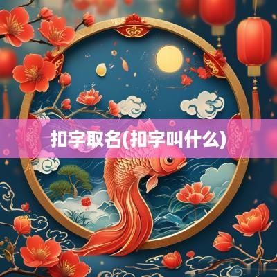 扣字取名(扣字叫什么)