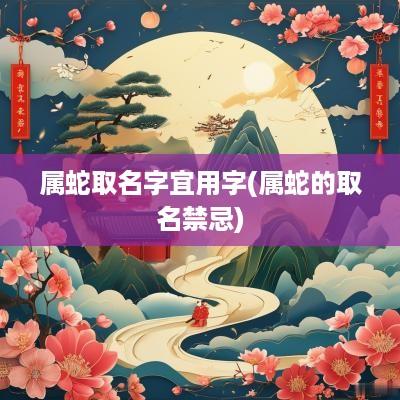 属蛇取名字宜用字(属蛇的取名禁忌)