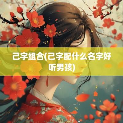 己字组合(己字配什么名字好听男孩)