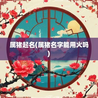 属猪起名(属猪名字能用火吗)