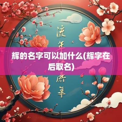 辉的名字可以加什么(辉字在后取名)