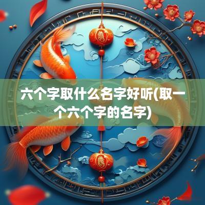 六个字取什么名字好听(取一个六个字的名字)