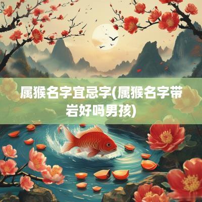 属猴名字宜忌字(属猴名字带岩好吗男孩)