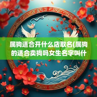 属狗适合开什么店取名(属狗的适合卖狗吗女生名字叫什么)