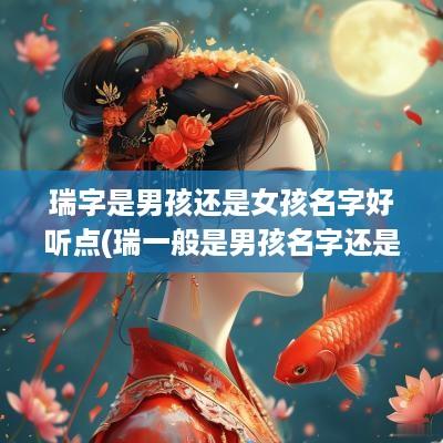 瑞字是男孩还是女孩名字好听点(瑞一般是男孩名字还是女孩名字)