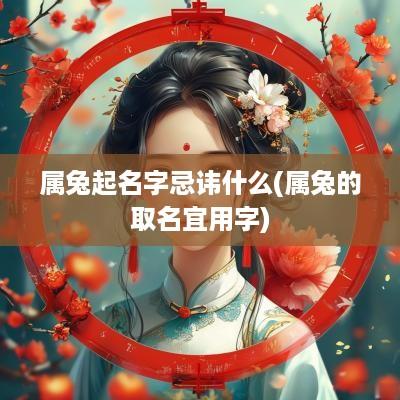 属兔起名字忌讳什么(属兔的取名宜用字)