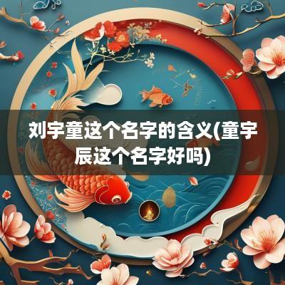 刘宇童这个名字的含义(童宇辰这个名字好吗)