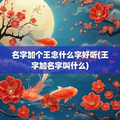 名字加个王念什么字好听(王字加名字叫什么)