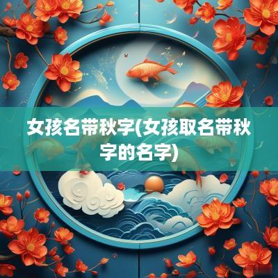女孩名带秋字(女孩取名带秋字的名字)