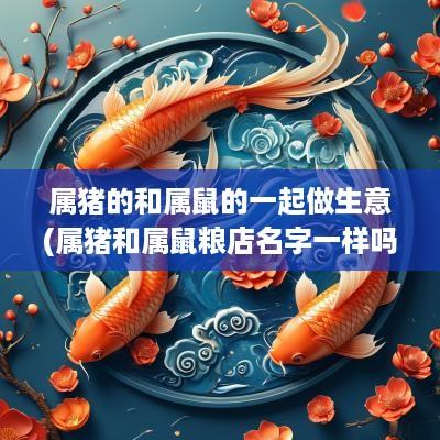 属猪的和属鼠的一起做生意(属猪和属鼠粮店名字一样吗)