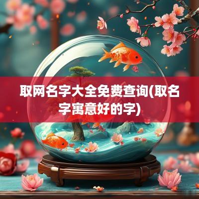 取网名字大全免费查询(取名字寓意好的字)