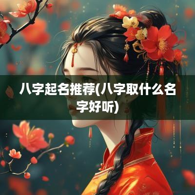 八字起名推荐(八字取什么名字好听)