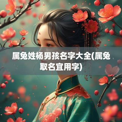 属兔姓杨男孩名字大全(属兔取名宜用字)
