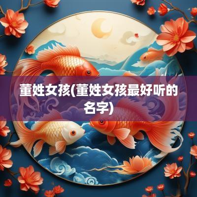 董姓女孩(董姓女孩最好听的名字)