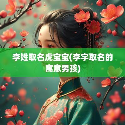 李姓取名虎宝宝(李字取名的寓意男孩)