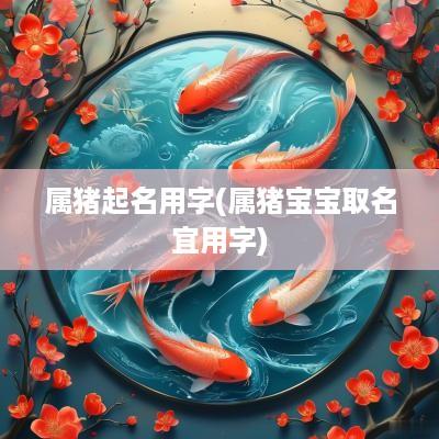 属猪起名用字(属猪宝宝取名宜用字)