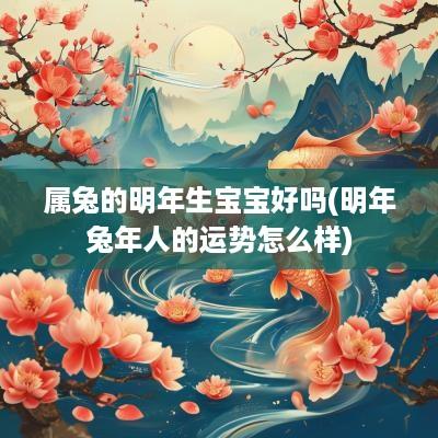 属兔的明年生宝宝好吗(明年蛇年人的运势怎么样)
