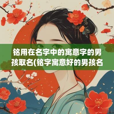 铭用在名字中的寓意字的男孩取名(铭字寓意好的男孩名字大全)