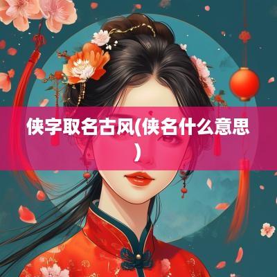 侠字取名古风(侠名什么意思)
