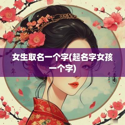 女生取名一个字(起名字女孩一个字)