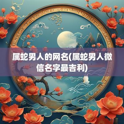 属蛇男人的网名(属蛇男人微信名字最吉利)
