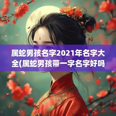 属蛇男孩名字2025年名字大全(属蛇男孩带一字名字好吗怎么取)
