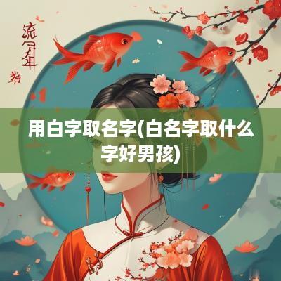 用白字取名字(白名字取什么字好男孩)