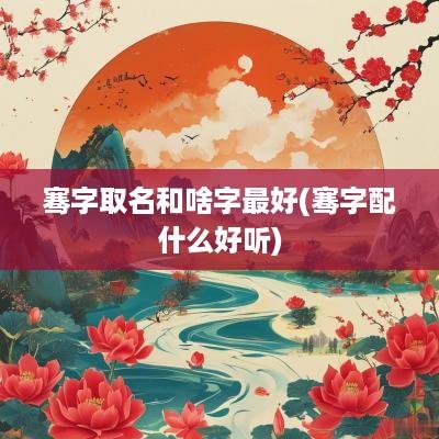 骞字取名和啥字最好(骞字配什么好听)