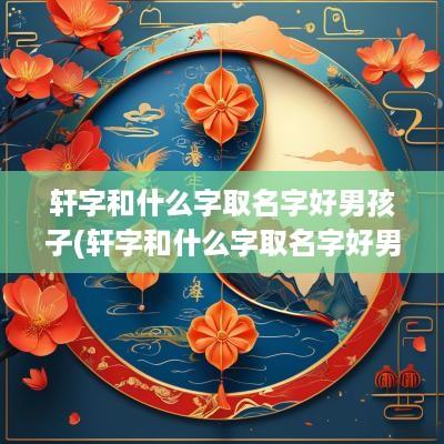 轩字和什么字取名字好男孩子(轩字和什么字取名字好男孩女孩)