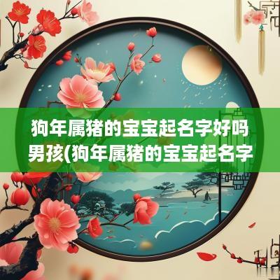 狗年属猪的宝宝起名字好吗男孩(狗年属猪的宝宝起名字好吗女孩)
