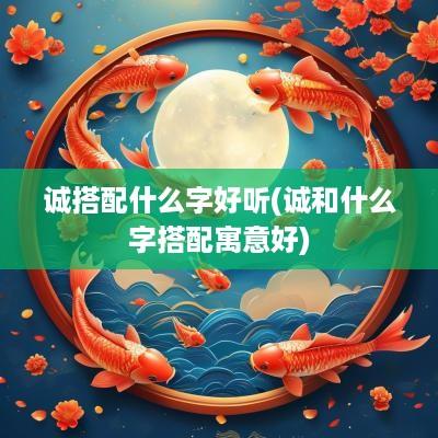 诚搭配什么字好听(诚和什么字搭配寓意好)