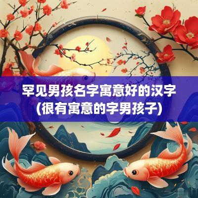 罕见男孩名字寓意好的汉字(很有寓意的字男孩子)