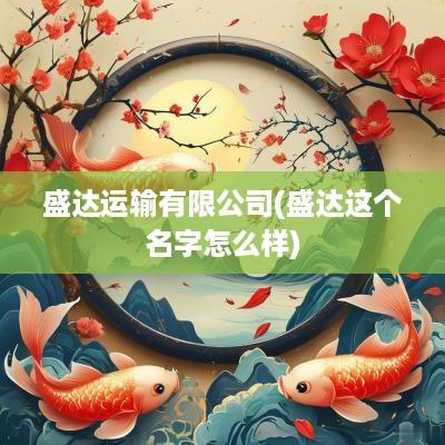 盛达运输有限公司(盛达这个名字怎么样)