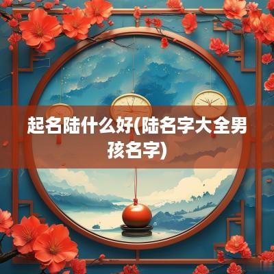 起名陆什么好(陆名字大全男孩名字)