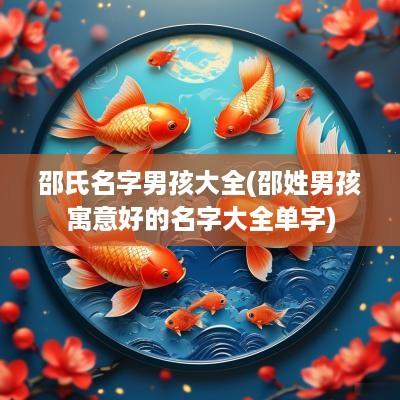 邵氏名字男孩大全(邵姓男孩寓意好的名字大全单字)