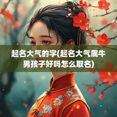 起名大气的字(起名大气属牛男孩子好吗怎么取名)