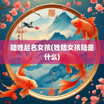 陆姓起名女孩(姓陆女孩陆是什么)