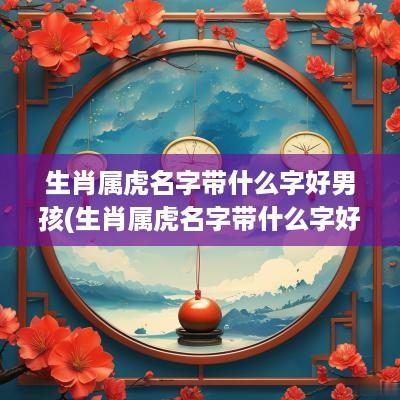 生肖属虎名字带什么字好男孩(生肖属虎名字带什么字好听)