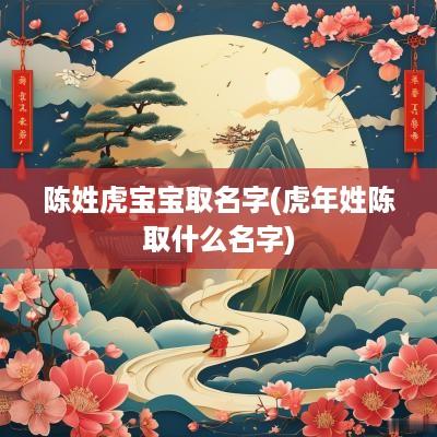 陈姓虎宝宝取名字(蛇年姓陈取什么名字)